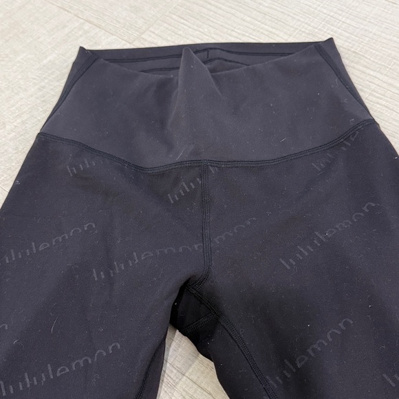 Lululemon Athletica Black Leggings with lululemon logo - Picture 2 of 4
